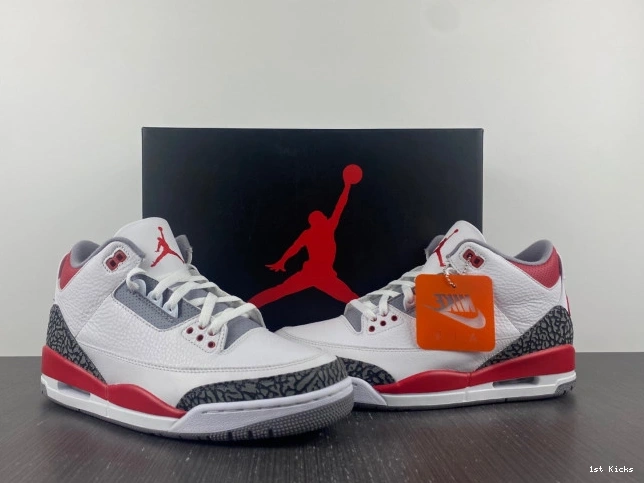 1st Kicks Shoes Fire Air Red 3 Jordan OG DN3707-160 0812